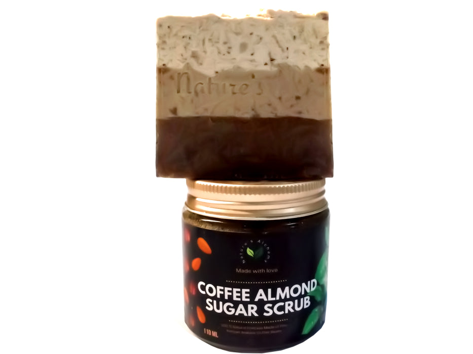 Nature's Alchemy  Good Morning Coffee Sugar Scrub & Coffee Soap Set