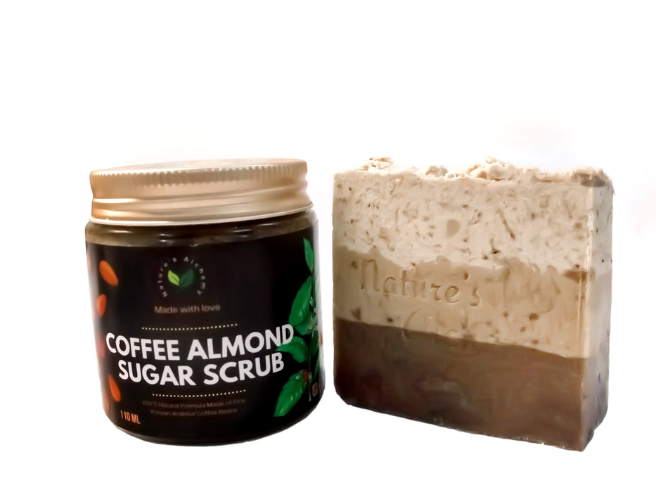 Nature's Alchemy  Good Morning Coffee Sugar Scrub & Coffee Soap Set