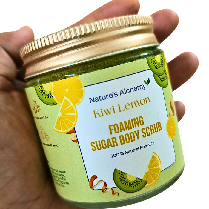 Nature's Alchemy Hemp Oil Lemon Kiwi Sugar Body Scrub