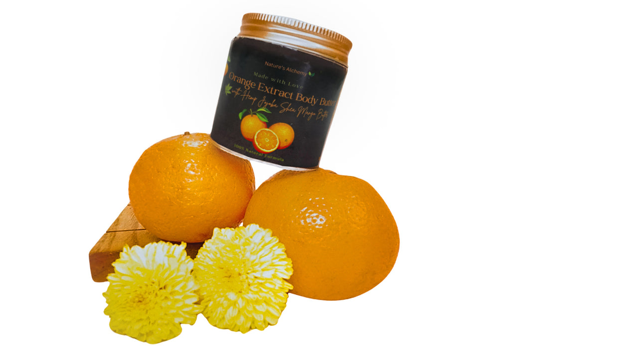 Nature's Alchemy Orange Body Butter with Jojoba, Hemp Oil and  Mango, Kokum Butter