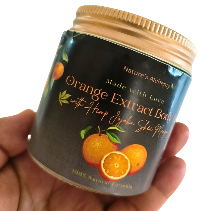 Nature's Alchemy Orange Body Butter with Jojoba, Hemp Oil and  Mango, Kokum Butter