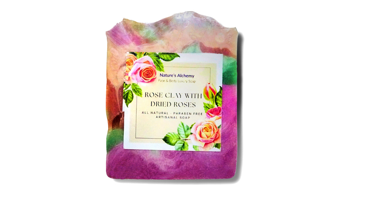 Nature's Alchemy Rose Face & Body Soap with Aloe & Shea Butter Olive Oil  (125 gm)