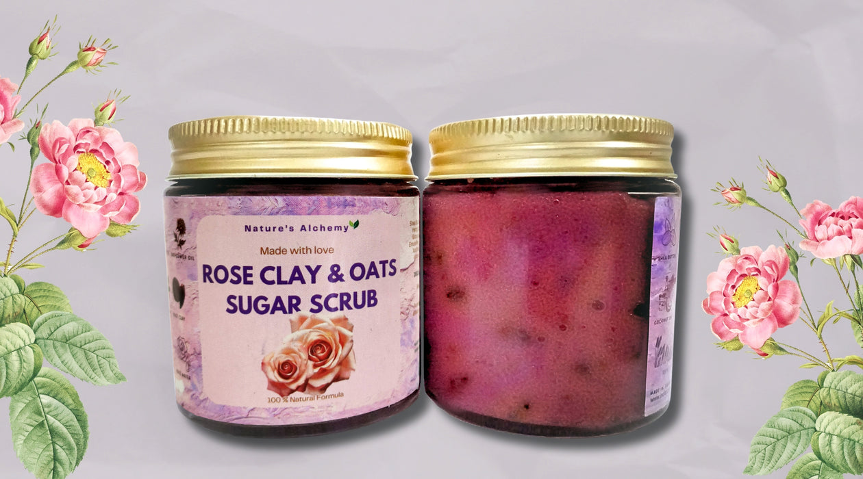 Nature's Alchemy Rose Sugar Scrub & Rose Soap Set