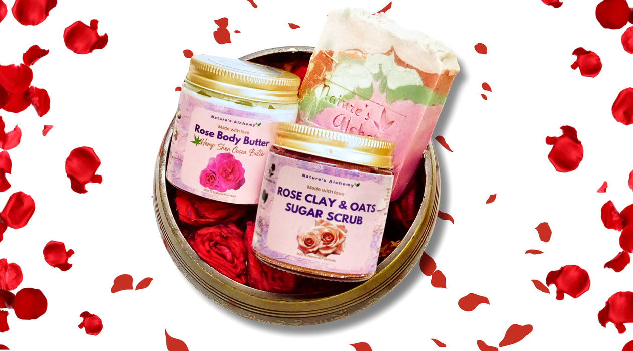 Rose Skin Pampering Gift Set for Someone You Love or Self Love