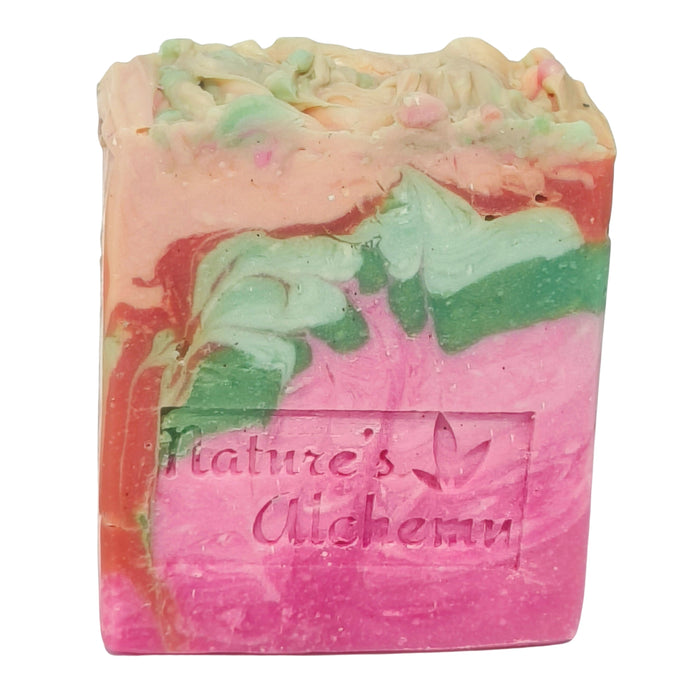 Nature's Alchemy Rose Face & Body Soap with Aloe & Shea Butter Olive Oil  (125 gm)
